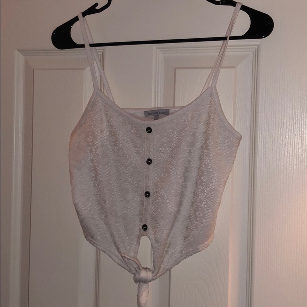 Charlotte Russe front tie crop top